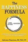 Yellow book cover for The Happiness Formula with circle showing how hope and hunger equal happiness